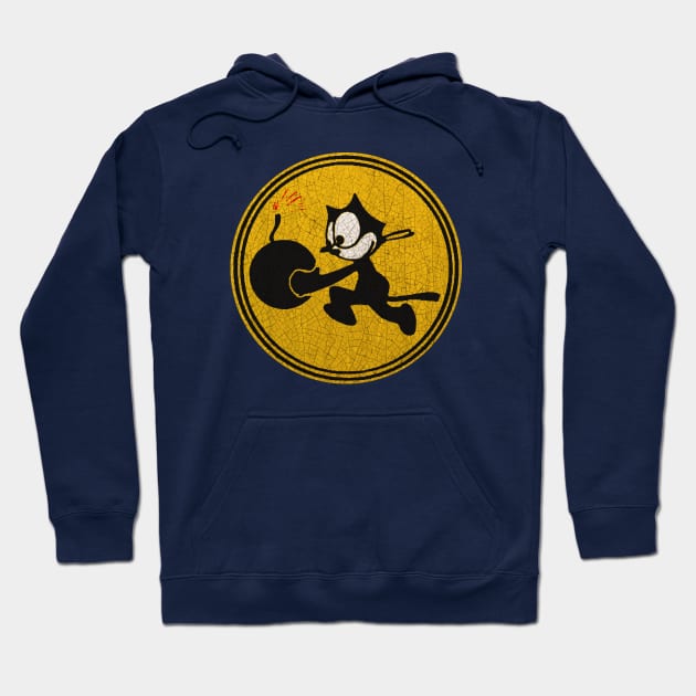 Bomber Cat Hoodie by Midcenturydave